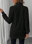 Women Plain Crew Neck Casual Long Sleeve T-shirt