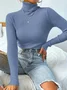 Light Luxury High-End Sweater Autumn And Winter Pile Collar Base Sweater Slim Fit Thick Base Sweater