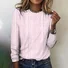 Women Striped Crew Neck Vintage Long Sleeve T-shirt