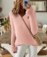 Women's Solid Color Long-Sleeved Temperament Knitted V-Neck Inner Sweater Versatile Fashion Slim Fit