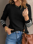 Regular Fit Printing Crew Neck Casual Sweater