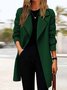 Women's Autumn And Winter Contrast Color Long Sleeve Woolen Coat