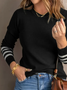 Regular Fit Printing Crew Neck Casual Sweater