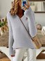 Women's Solid Color Long-Sleeved Temperament Knitted V-Neck Inner Sweater Versatile Fashion Slim Fit
