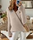 Women's Solid Color Long-Sleeved Temperament Knitted V-Neck Inner Sweater Versatile Fashion Slim Fit