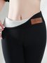 Four-Side Projectile Plain Regular Fit Casual Plush Four-way Stretch Tights Warm Pants Autumn And Winter Style Lambskin Thickened Stretch Leggings