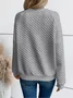 Sports Embossed Loose V Neck Sweatshirt