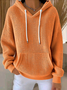 Vintage Cotton Plain Hoodie