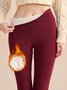 Women's plus velvet and thickened light lambskin leggings women's autumn and winter high waist tights warm pants yoga pants