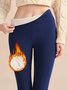 Women's plus velvet and thickened light lambskin leggings women's autumn and winter high waist tights warm pants yoga pants