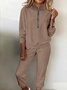 Women's two-piece fleece sweatshirt sports street casual fashion suit