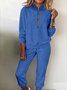Women's two-piece fleece sweatshirt sports street casual fashion suit