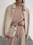 Women's Drawstring Plain Daily Going Out Two-Piece Set Khaki Casual Spring/Fall Top With Pants Matching Set