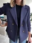 Shawl Collar Loose Simple Coat