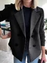 Shawl Collar Loose Simple Coat
