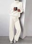 Women's Adjustable Strap Plain Daily Going Out Two-Piece Set Khaki Casual Spring/Fall Top With Pants Matching Set