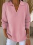Shawl Collar Plain Simple Loose Sweater