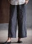 Casual Plain Straight Pants