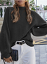 Loose Acrylic Lady Romance Plain Sweater