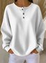 Women Plain Crew Neck Casual Long Sleeve T-shirt