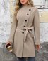 Plain Casual Trench Coat