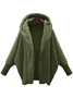 Loose Lapel Collar Dolman Sleeve Split Joint Girly Coat