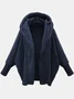 Loose Lapel Collar Dolman Sleeve Split Joint Girly Coat