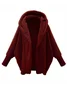 Loose Lapel Collar Dolman Sleeve Split Joint Girly Coat