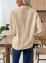 Casual Shawl Collar Cotton Sweatshirt