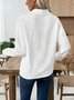 Casual Shawl Collar Cotton Sweatshirt
