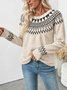 Cotton Casual Crew Neck Sweater