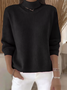 Regular Fit Casual Plain Turtleneck Sweater