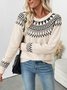 Cotton Casual Crew Neck Sweater