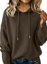 Casual Plain Hoodie Sweater