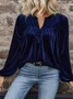 Velvet Urban Plain Crew Neck Blouse