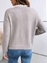 Loose Plain Casual Others Sweater