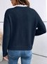 Loose Plain Casual Others Sweater