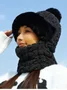New Winter Style All-in-one Hat And Scarf Fleece-lined Thickened Windproof Cold-proof Warm Multi-functional Balaclava For Cycling
