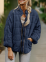 Lady Romance Stand Collar Loose Cotton-Padded jacket