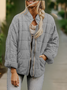 Lady Romance Stand Collar Loose Cotton-Padded jacket