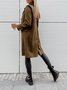 Plain Shawl Collar Lady Romance Loose Coat