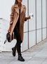 Plain Shawl Collar Lady Romance Loose Coat