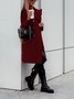 Plain Shawl Collar Lady Romance Loose Coat