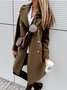 Plain Shawl Collar Lady Romance Loose Coat