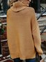 Loose Lady Romance Split Joint Plain Sweater