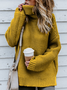 Loose Lady Romance Split Joint Plain Sweater