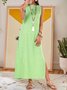 Women Casual Plus Size Stripe Crew Neck Sleeveless Split Summer Maxi Dress