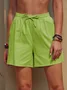 Casual Lace-Up Shorts
