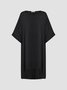 Summer Loose Solid Casual Short Sleeve Cotton and Linen Tunic Top