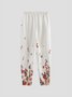 Casual Floral Ombre Loose Pants